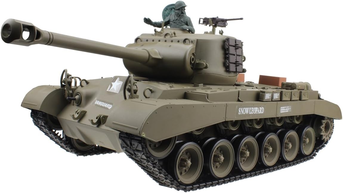 Hugine 2.4Ghz 1/16 Emulational M26 US Snow Leopard Pershing M26 RC Main Battle Tank With Smoke and Sound Effect