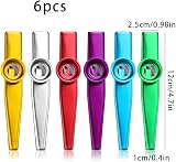 Vidillo 6 Kazoo Instrument Set with 36 Diaphragms Aluminum Alloy Body view 2