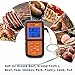 Electronic Digital Smoker Thermometer BBQ Oven Grill Food Meat (Stainless Steel Probe) (orange)