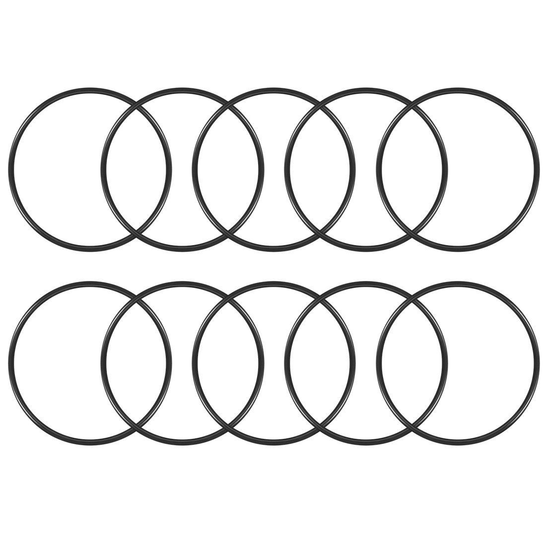 sourcingmap Nitrile Rubber O-Rings 110mm OD 102mm ID 4mm Width, Metric Sealing Gasket for Automotive Machine Plumbing, Pack of 10