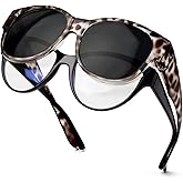 Face Shadow Polarized Sunglasses Fit Over Glasses, Sunglasses for Women to Go Over Glasses UV Protection Lightweight