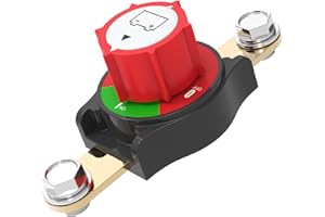 Battery Disconnect Switch, Hilictokt Side Post Battery Disconnect Switch On/Off 275A 12V-48V Battery Power Cut Off Switch for Car Vehicle RV and Boat