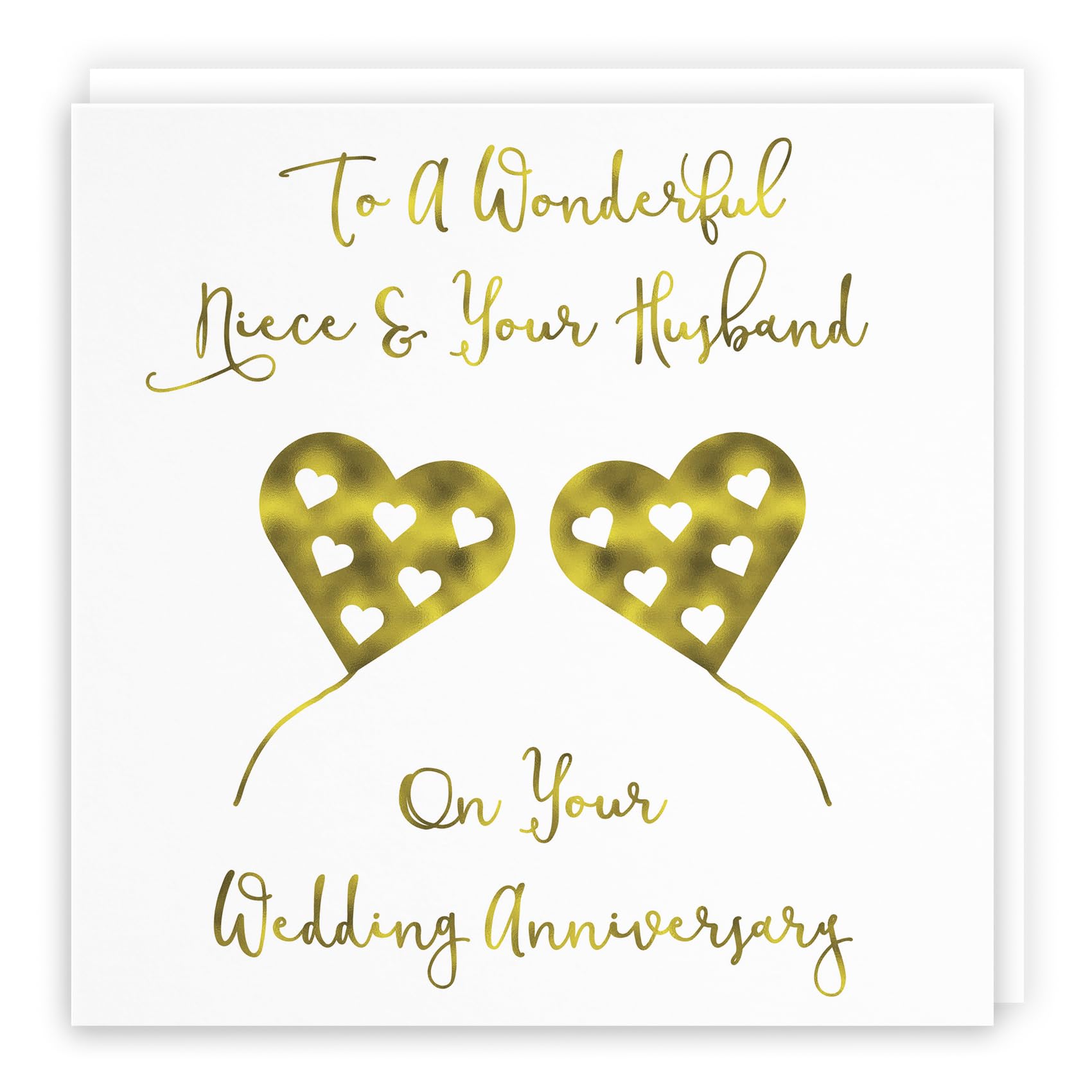 Hunts England - Niece And Your Husband Anniversary Card - To A Wonderful Niece & Your Husband - On Your Wedding Anniversary - Milano Collection — image 1