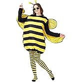 Max Fun Bee Costume for Adults Bumble Bee Dress Up Halloween Cosplay Accessories for Women