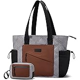 LOVEVOOK Tote Bag for Women, puffer tote bag for Work Travel Nurse, Lightweight quilted Bags with Compartments