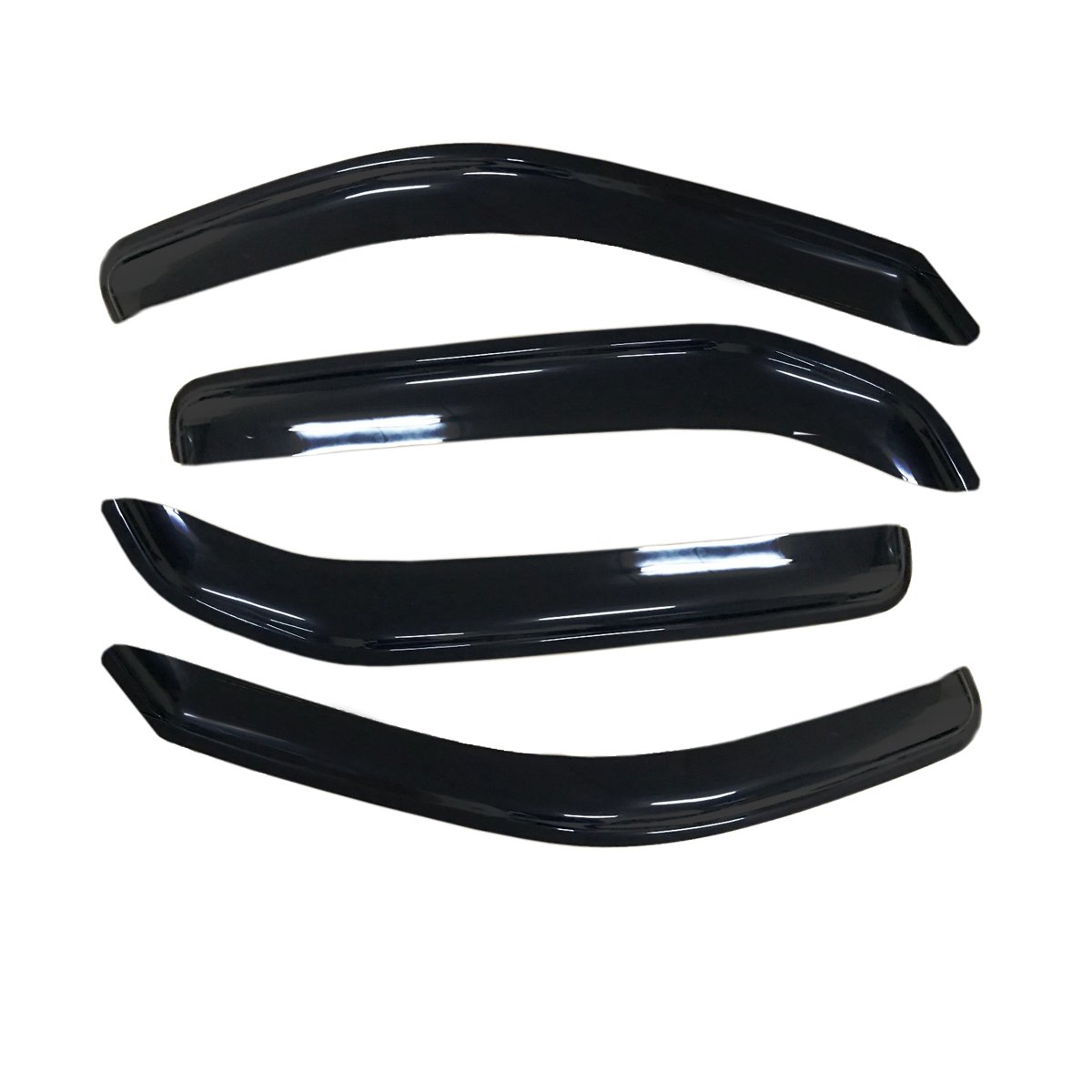 VIOJI 4pcs Out-Channel Reinforced Acrylic Sun Rain Guard Vent Shade Window Visors Compatible with 05-15 Xterra