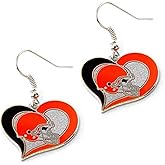NFL Cleveland Browns Swirl Heart Earrings