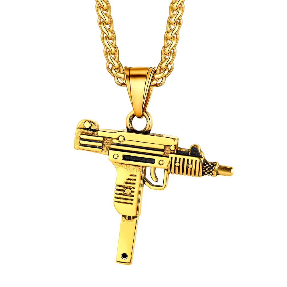 Buy Uzi Necklace Men Pendant with Chain 