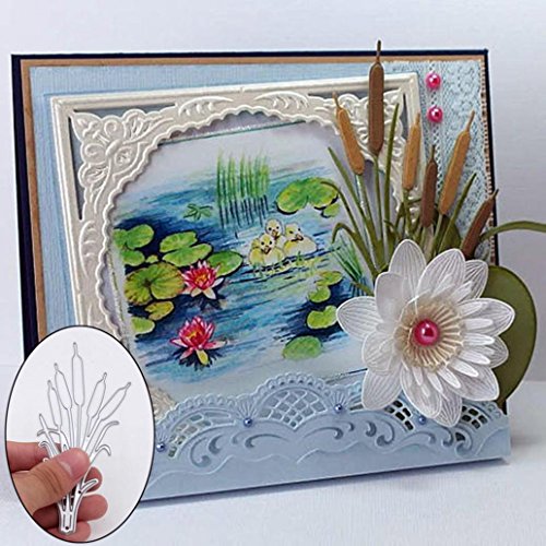 Potato001 Cattail Plant Style DIY Cutting Dies Stencils Scrapbooking Photo Album Crafts