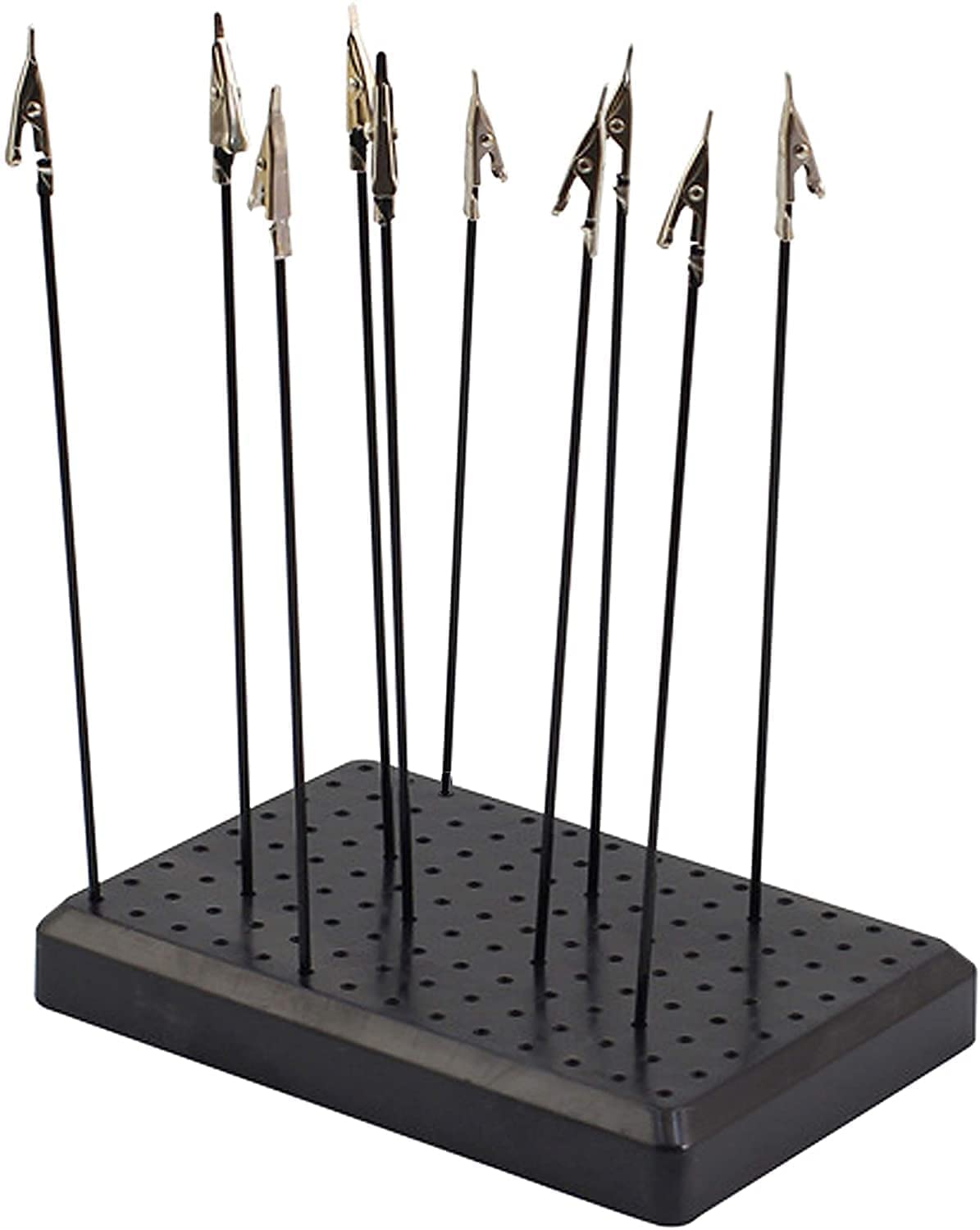 Shiwaki 10 Pcs Alligator Clip Sticks with Base Holder for Airbrush Hobby Model Parts Models Assemble