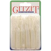 GITZIT Fat Pearl White Fishing Soft Plastic Lures (10-Pack), 3.5-Inch