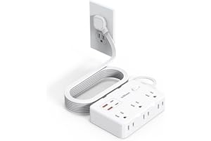 JcBlaon Power Strip Surge Protector,6 Outlets with 3 USB Ports(1 USB C),3-Side Outlet Extender,Multi Plug for Home Office Col