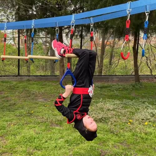Trapeze Swing Bar with Gymnastic Rings Ninja Warrior Accessories