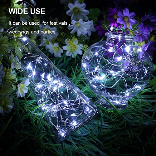 AlleTechPlus 8 PCS 20 LED Fairy Lights, 7.2ft Valentines LED String Lights, Waterproof DIY Romantic Mood Lights for Home, Wedding, Bedroom, Party & Holiday Decoration (White)