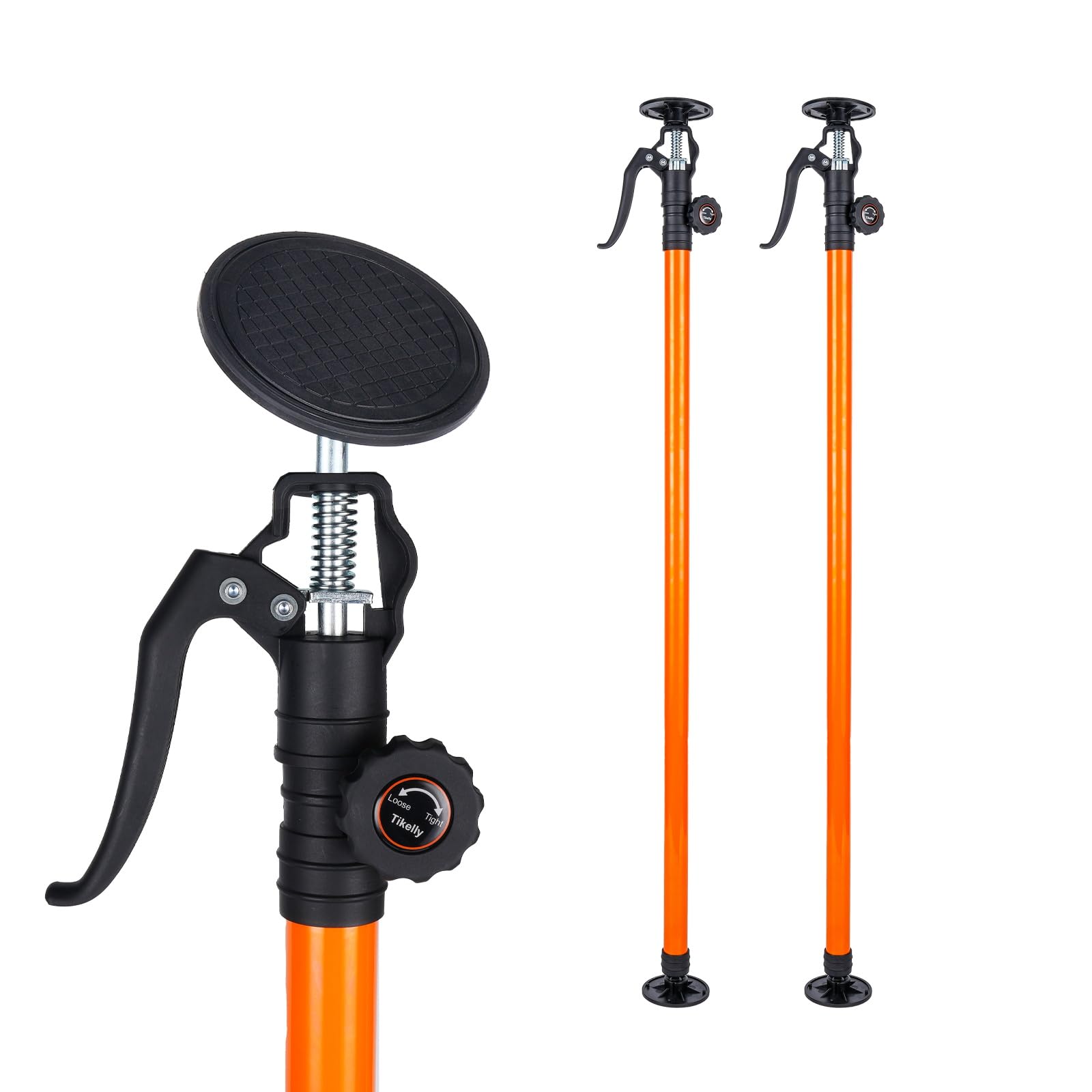Photo 1 of Tikelly Cabinet Jack for Installing Cabinet Support Rod 3rd Hand Support System Adjustable Support Pole,Extend from 45.2 inch to 114.2 inch,Orange