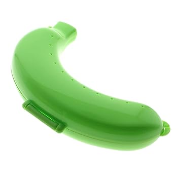 Kompassswc Kunststoff Bananenbox Bananendose Aufbewahrungsbox Obst Süßigkeiten Bonbons Behälter Protektor Box Banane box (Grü