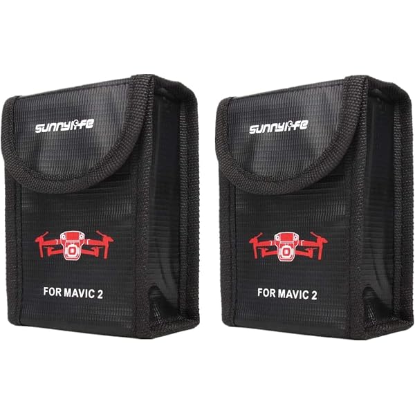 2 Stück Lipo Guard Taschen – Feuerfester Sicherheitsbeutel Für DJI Mavic Pro Akkus