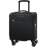 Verage Under Seat Luggage with Wheels, Softside Small Suitcase Spinner Carry On Luggage Bags for Airlines Airplanes Short Trip Men Women (Black, 14-Inch Underseat)