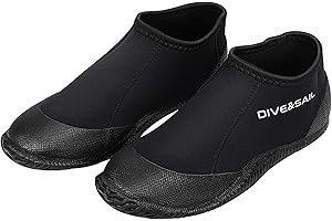 Neoprene Diving Boots 3mm Wetsuit Booties with Anti-Slip Sole for Water Sport Diving