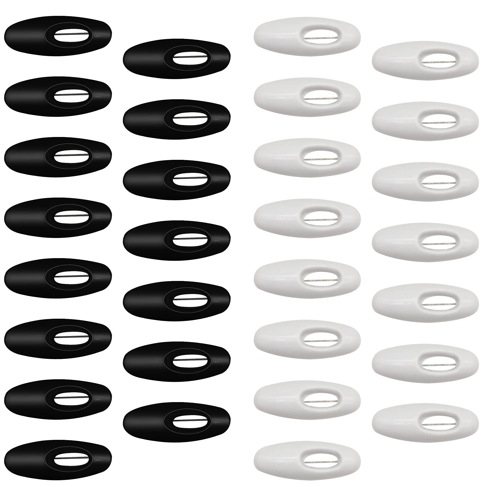 30PCS Black and White Hijab Sari Pins Safety Pins Plastic Scarf Pins Clips for Safely Locking Baby Clothes Scarf Sewing Shawl Decoration (30PCS)