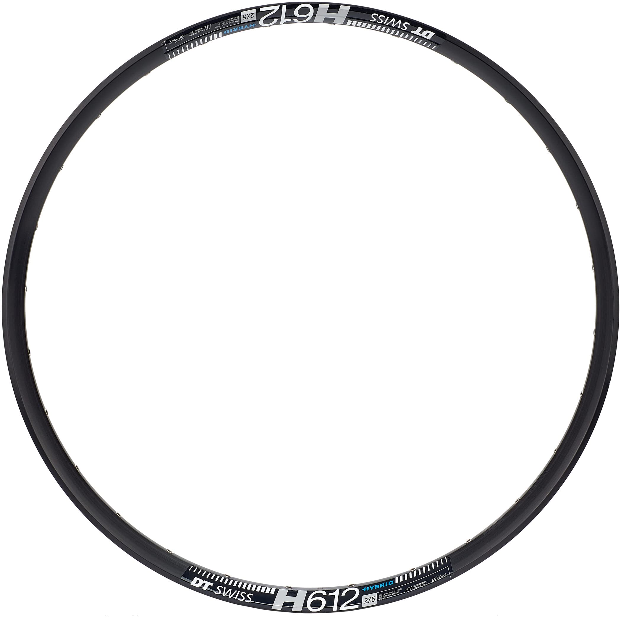 DT Swiss Unisex – Adults Rim H 612 27.5"/35mm, Black, One Size