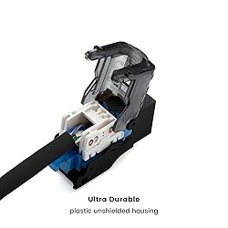 trueCABLE Cat6A Toolless Keystone Jack, Unshielded