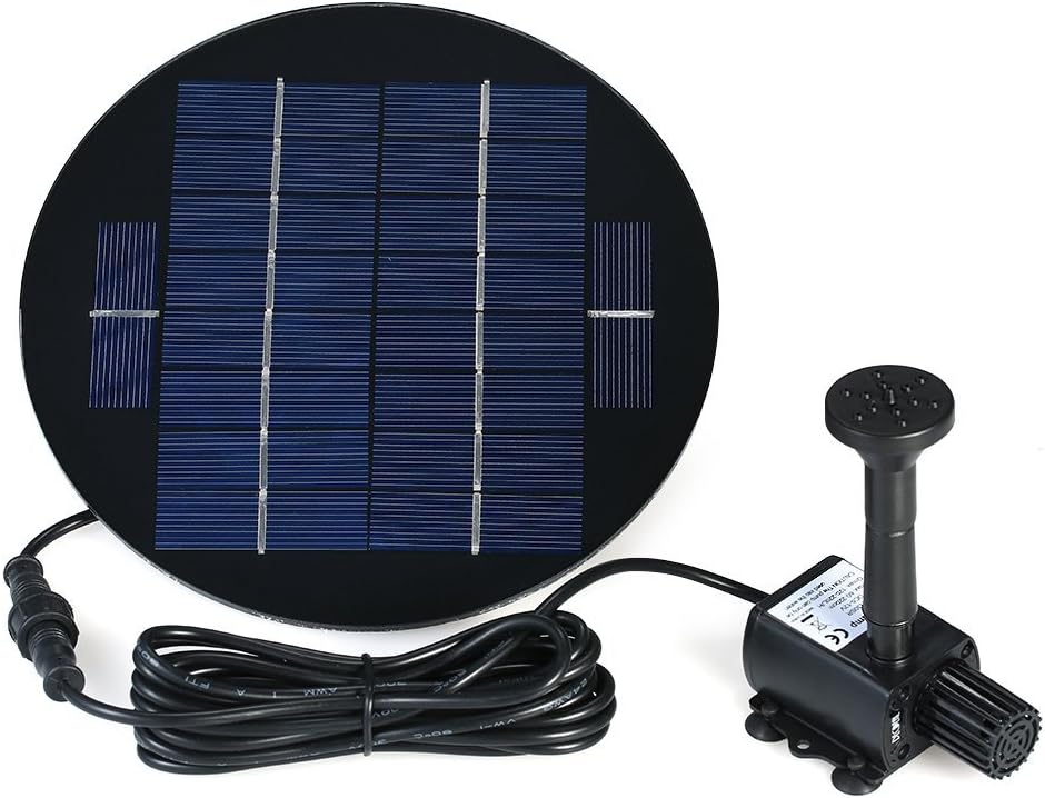 HUANGYABO Solar Panel Solar Powered Fountain Submersible Brushless Water Pump Kit 9V Kit