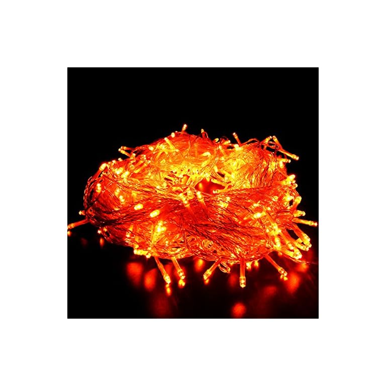 Orange String Lights, 164FT/50M 300 LED Orange Lights,8Modes,LDTX UL