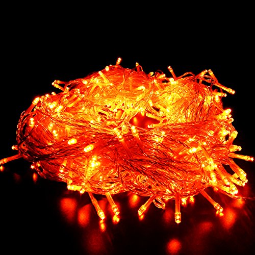 Orange String Lights, 164FT/50M 300 LED Orange Lights,8Modes,LDTX UL