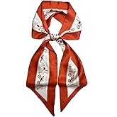 Julunar Hair Scarf for Women Silky Long Neck Head Scarves Purse Bag Scarfs for Handbag Satin Headscarf