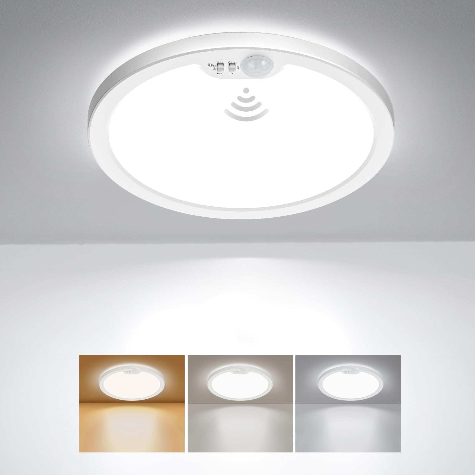 BLNAN Motion Sensor Ceiling Light Wired, 8.7 Inch