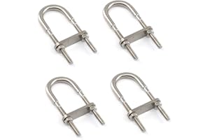 304 Stainless Steel U Bolt Set M5x78 Marine Boat Deck Hardware 4PCS