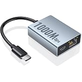 ZEXMTE 1000 Mbps Ethernet Adapter for Fire TV Stick, Micro USB to RJ45 Gigabit Ethernet Adapter Compatible with Fire TV Stick 4K/ 4K Max, Chromecast Ultra