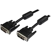 StarTech 10ft DVI-D Single Link Cable, Male to Male, 1920x1200 (DVIDSMM10) | 1920x1200, Computer Monitor Cable, DVI-D Cable, DVI Cord