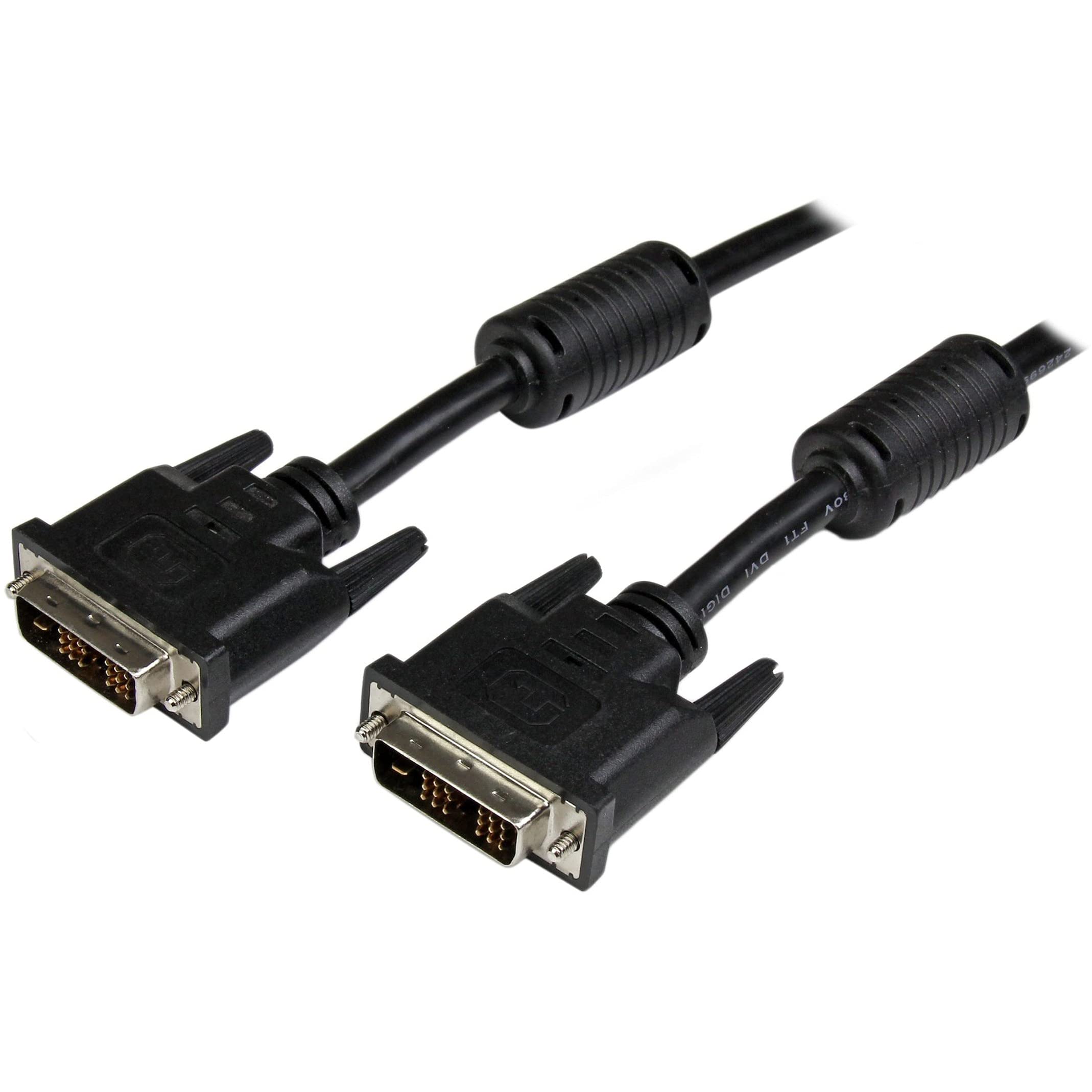 StarTech.com DVI Cable - 15 ft - Single Link - Male to Male Cable - 1920x1200 - DVI-D Cable - Computer Monitor Cable - DVI Cord - DVI to DVI Cable (DVIDSMM15) Black 15 ft/4.5 m