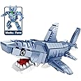 Neomoner Shark Building Blocks Party Favors, 2 in 1 Deep Sea Creatures Building Toy Set, Party Favor for Age 6-12 Years Old Boys & Girls Valentine's Day, Birthday (230pcs)