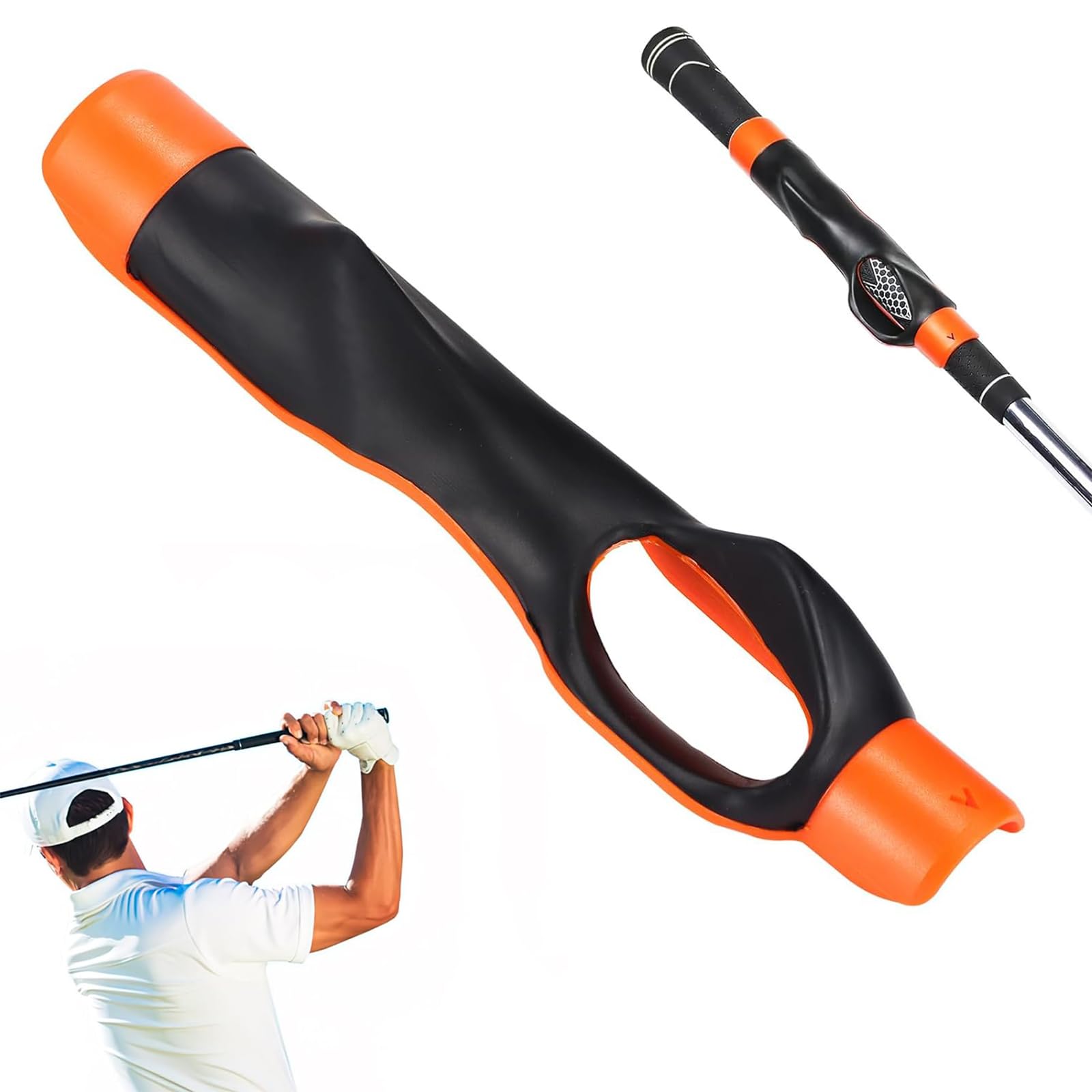 Lyxhag Golf Grip Training Aid,Golf Swing Training Aid,Golf Grip Trainer,Golf Alignment Sticks,Golf Posture Correction,Right & Left Hand Practice Golf Assistant for Golf Beginner