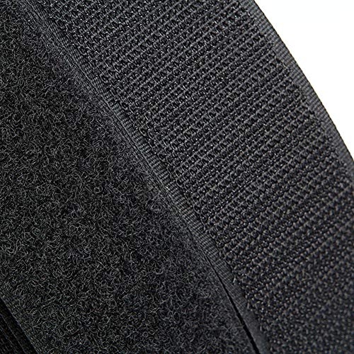 1'' Self Adhesive Hook and Loop 5 Yards Tape Fastener Sticky Back (Black) ... (1 inch by 15 Feet)