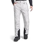 FREE SOLDIER Men's Waterproof Snow Insulated Pants Winter Skiing Snowboarding Pants with Zipper Pockets