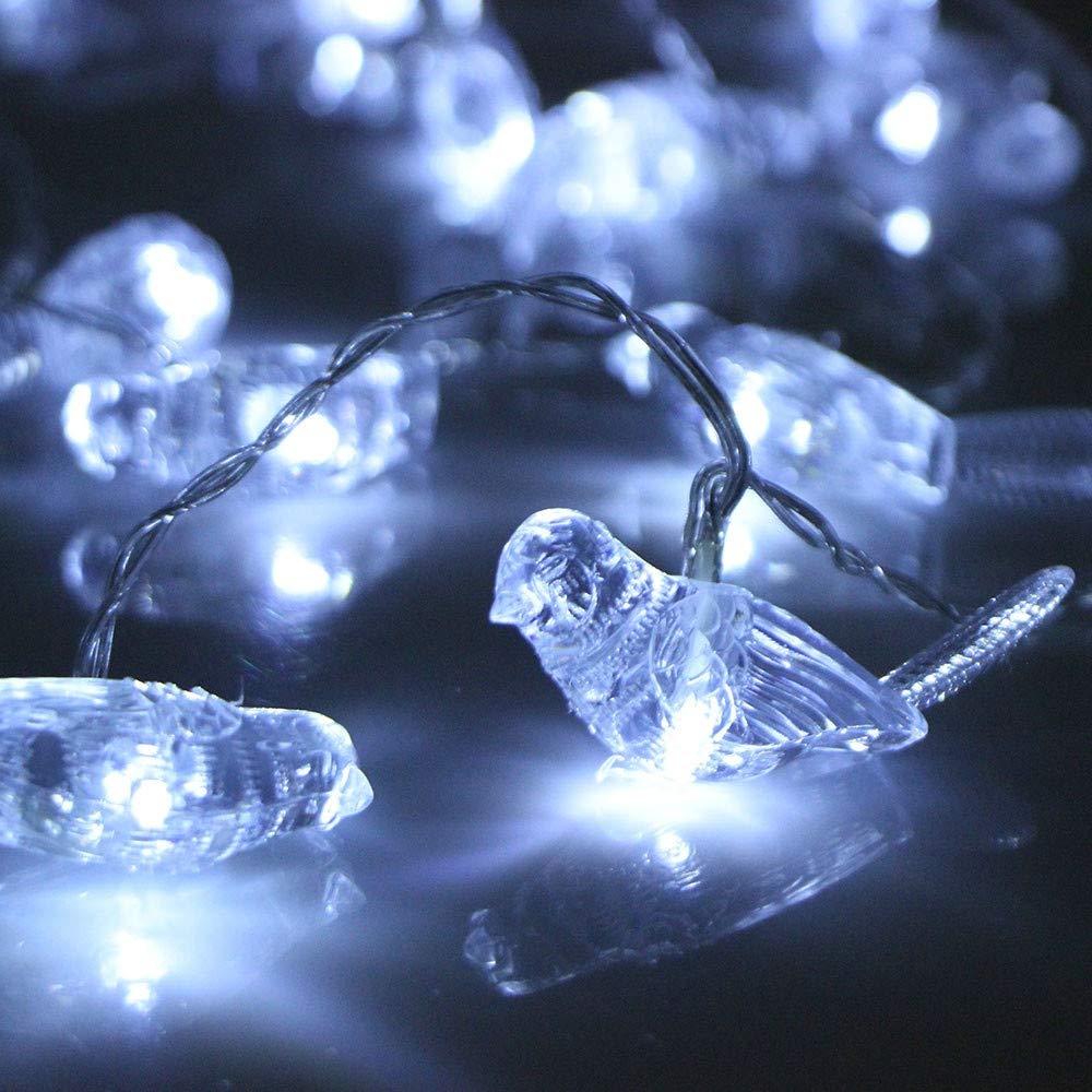 String Lights, LEEDY 20 LED Fantastic Birds Shape Waterproof Lights String, Home Decor Battery Lights for Xmas Home Wedding Birthday Party Festival Stage Lamp, 2.5M