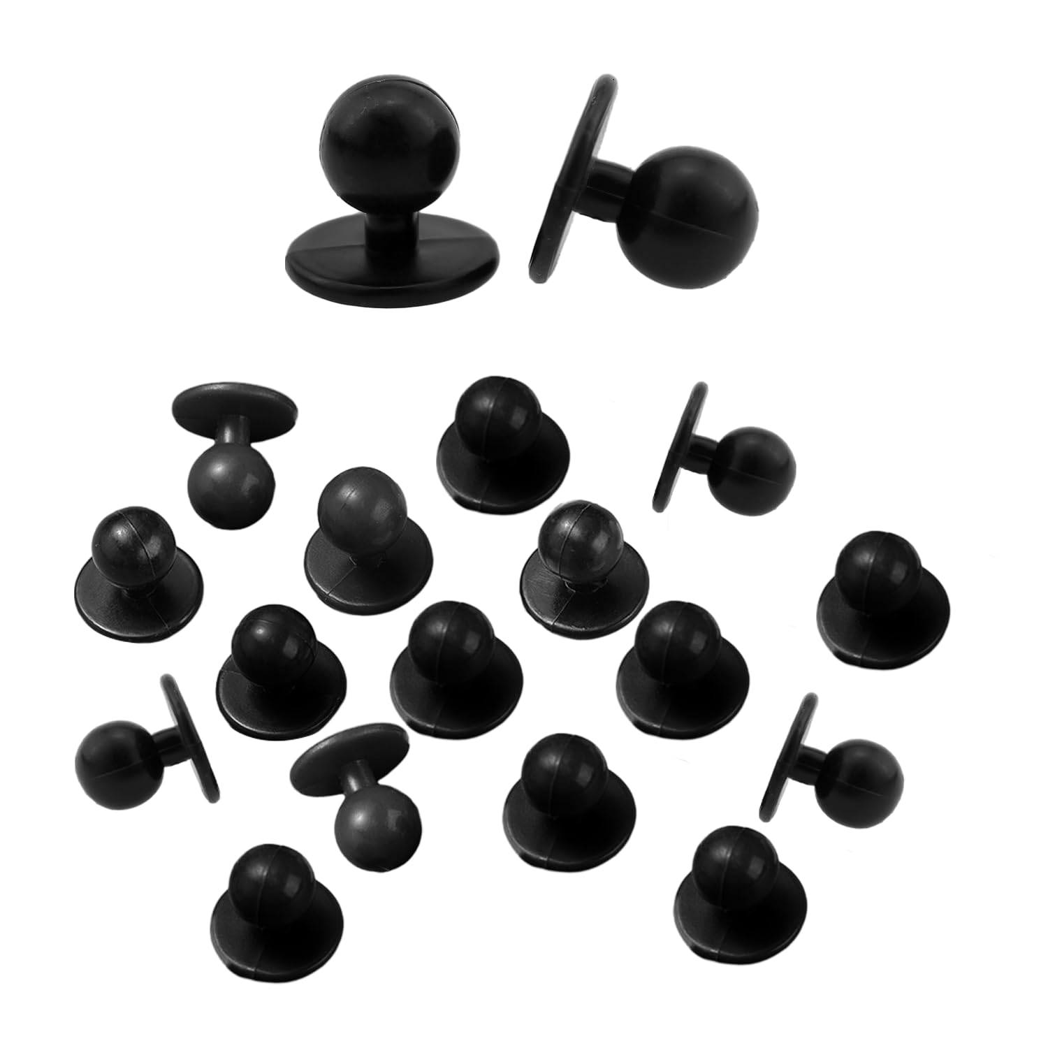 OAAO 100PCS Black Chef Jacket Buttons, Chef Jacket Buttons, Ball Buttons, Round Buttons, Chef Buttons, Black Buttons, Suitable for Chef Jackets, Fashionable and Durable