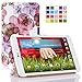 LG G Pad 8.3 Case - MoKo Ultra Slim Lightweight Smart-shell Stand Case for LG G PAD 8.3 Wifi Version V500/V510 & Verizon 4G LTE VK810, Floral PURPLE (With Smart Cover Auto Wake / Sleep)