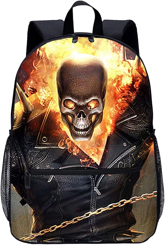 Ghost Rider School Backpack Super hero 3D Printing Backpack Casual