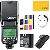 Godox V860II-S High-Speed Sync GN60 1/8000 2.4G TTL Li-on Battery Camera Flash Speedlite Compatible for Sony Camera+LETWING C