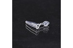 BEAIMUXI 0.2ml Microcentrifuge Tubes with Snap Cap, Polypropylene Graduated, 1000 Pcs Sterilized Clear Plastic Small Vials with Caps for Sample Storage Without Leakage