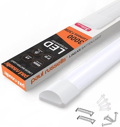 paul russells 4ft LED Batten Light 30W 3000lm Cool White 4000K