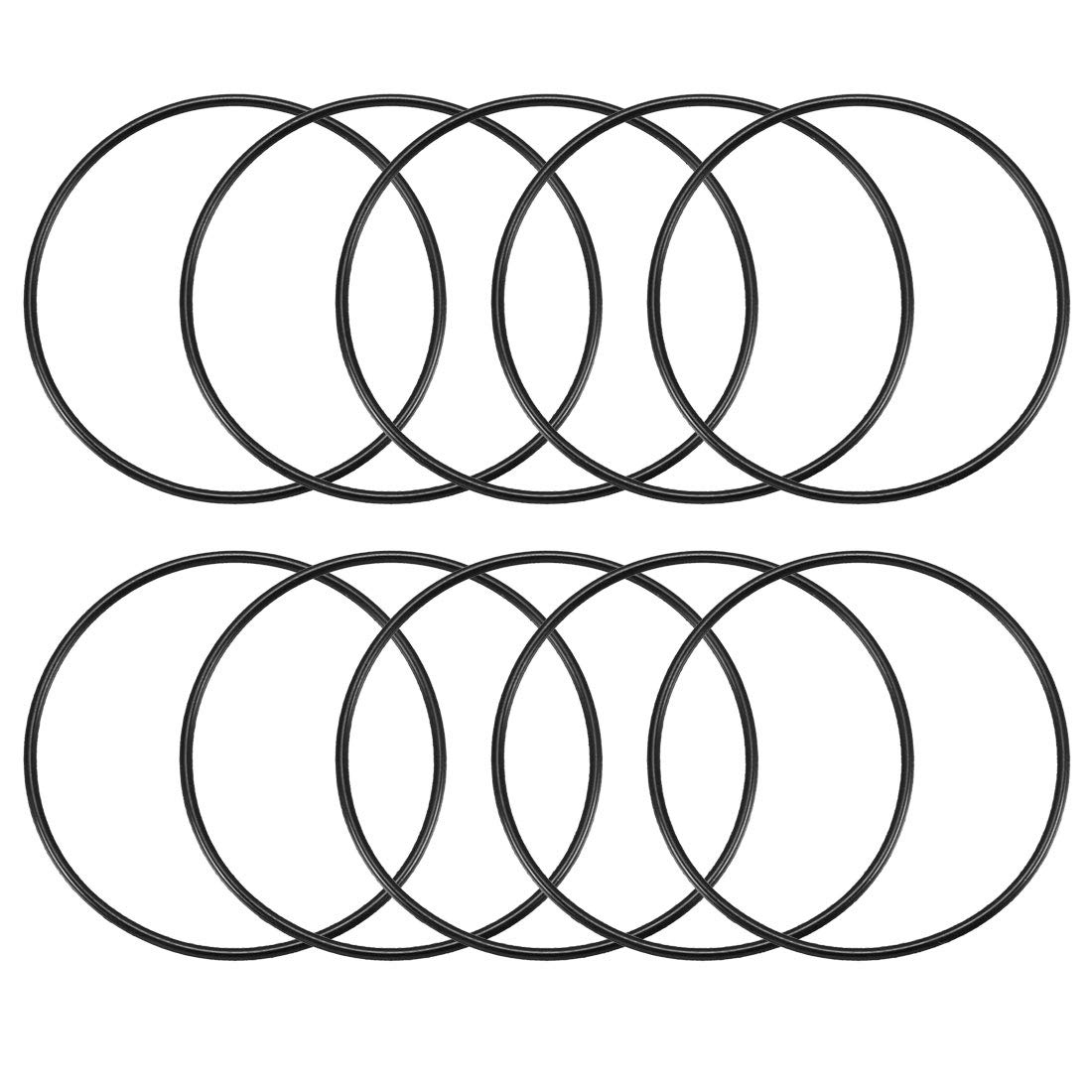 Sourcingmap Nitrile Rubber O-Rings 48mm OD 48mm ID 1.5mm Width, Metric Sealing Gasket, Pack of 10