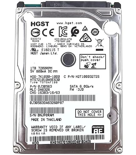 Amazon.com: HGST Travelstar Z5K320 HTS543232A7A384 320 GB 2.5