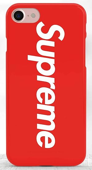 Amazon Com Supreme Negro Mate Logo Duro Funda Para Iphone 6 6s