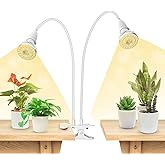 SANSI LED Grow Lights for Indoor Plants, 300W Full Spectrum Clip-on Gooseneck Grow Light with Ceramic Tech.,20W Plant Light for Indoor Growing High PPFD, Lifetime Free Bulb Replacement White, No Timer